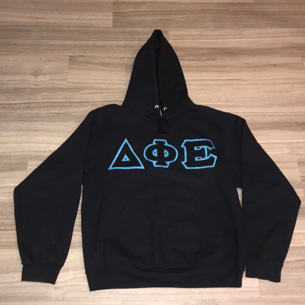Delta Phi Epsilon DPhiE Letters Hoody Sweatshirt